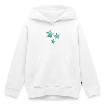 ETOILE. ETOILES. STAR. ETOILES. FÊTE. ANNIVERSAIRE - Sweat Premium à capuche enfant bio - blanc - Devant - AI Model Kid Female (0cm)
