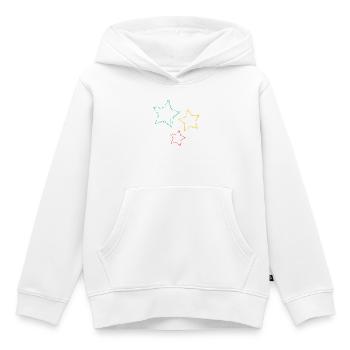 ETOILE. ETOILES. STAR. ETOILES. FÊTE. ANNIVERSAIRE - Sweat Premium à capuche enfant bio - blanc - Devant - AI Model Kid Female (0cm)