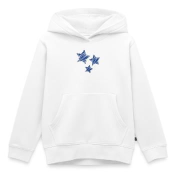 ETOILE. ETOILES. STAR. ETOILES. FÊTE. ANNIVERSAIRE - Sweat Premium à capuche enfant bio - blanc - Devant - AI Model Kid Female (0cm)