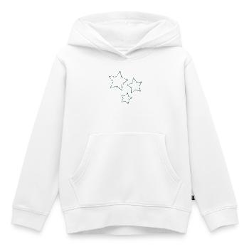 ETOILE. ETOILES. STAR. ETOILES. FÊTE. ANNIVERSAIRE - Sweat Premium à capuche enfant bio - blanc - Devant - AI Model Kid Female (0cm)