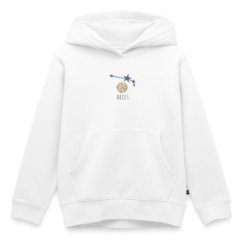 La constellation du Bélier - Sweat Premium à capuche enfant bio - blanc - Devant - AI Model Kid Female (0cm)