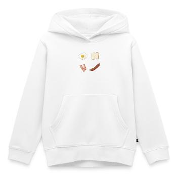 Pixelfrühstück Platte - Kinder Premium Organic Hoodie - Weiß - Vorne - AI Model Kid Female (0cm)