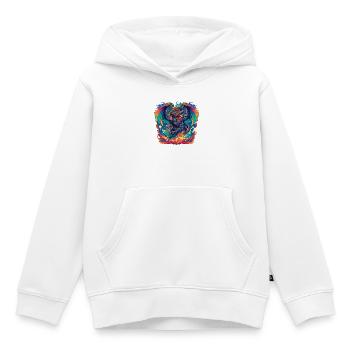 Aztec Bird - Kids Premium Organic Hoodie - white - Front - AI Model Kid Female (0cm)