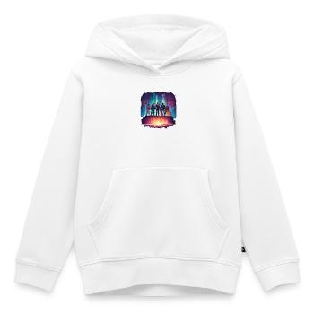Super-héros - Sweat Premium à capuche enfant bio - blanc - Devant - AI Model Kid Female (0cm)