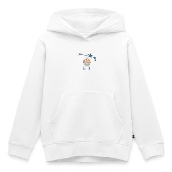 La constellation du Bélier - Sweat Premium à capuche enfant bio - blanc - Devant - AI Model Kid Female (0cm)
