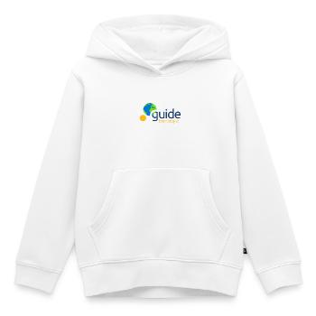 Guide touristique - Sweat Premium à capuche enfant bio - blanc - Devant - AI Model Kid Female (0cm)