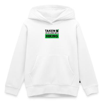 Nature lover statement hiker hiking nature - Kids Premium Organic Hoodie - white - Front - AI Model Kid Female (0cm)