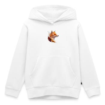 Polygon Fuchs Design, Hübscher Fuchs - Kinder Premium Organic Hoodie - Weiß - Vorne - AI Model Kid Female (0cm)