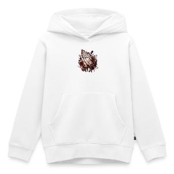zwei Hände die beten mit Rosenkranz und Rosen - Kinder Premium Organic Hoodie - Weiß - Vorne - AI Model Kid Female (0cm)