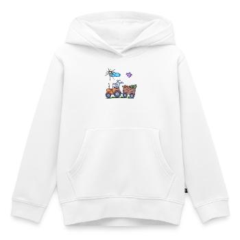 Tracteur agriculteur Véhicule de terrain Machines agricoles - Sweat Premium à capuche enfant bio - blanc - Devant - AI Model Kid Female (0cm)
