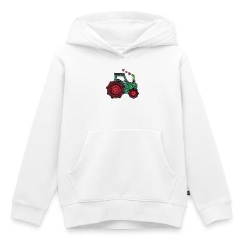 Fahrzeug Herz Traktor Nutzfahrzeug Kraftfahrzeug - Kinder Premium Organic Hoodie - Weiß - Vorne - AI Model Kid Female (0cm)