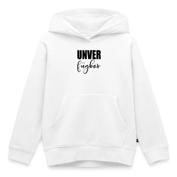 SCHRIFTZUG UNVERFÜGBAR - STATUS - Kinder Premium Organic Hoodie - Weiß - Vorne - AI Model Kid Female (0cm)
