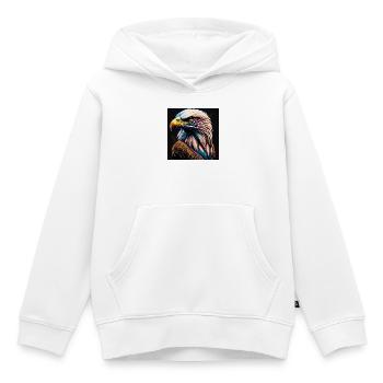 Eagle - Kids Premium Organic Hoodie - white - Front - AI Model Kid Female (0cm)