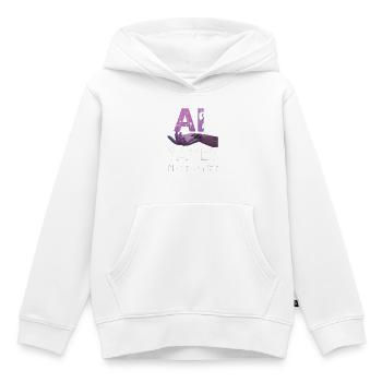 KI RETTET DEN PLANETEN Künstliche Intelligenz - Kinder Premium Organic Hoodie - Weiß - Vorne - AI Model Kid Female (0cm)