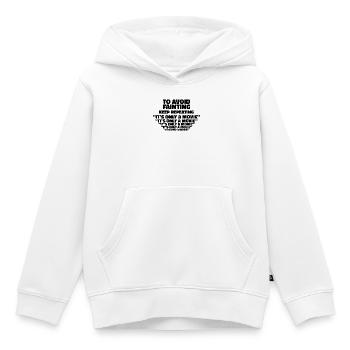Dvd Soirée Série Films Déclaration Acteur - Sweat Premium à capuche enfant bio - blanc - Devant - AI Model Kid Female (0cm)