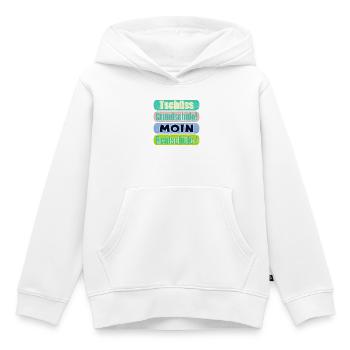 Tschüss Grundschule - Moin Realschule - Kinder Premium Organic Hoodie - Weiß - Vorne - AI Model Kid Female (0cm)