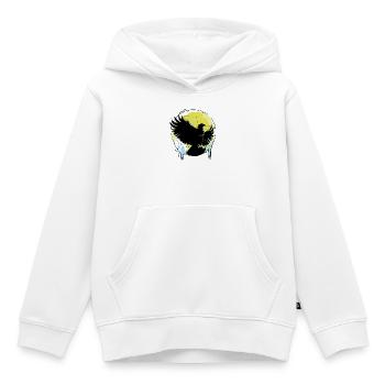 Adler vor Vollmond - Kinder Premium Organic Hoodie - Weiß - Vorne - AI Model Kid Female (0cm)