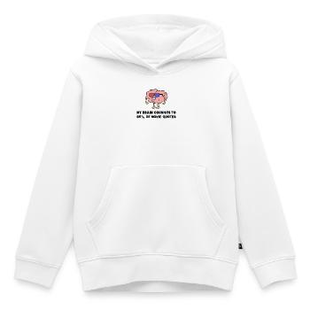 Soirée cinéma Binge Watching Films Déclaration de cinéma - Sweat Premium à capuche enfant bio - blanc - Devant - AI Model Kid Female (0cm)