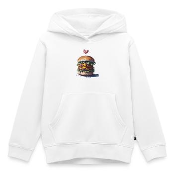 Burger - Kinder Premium Organic Hoodie - Weiß - Vorne - AI Model Kid Female (0cm)
