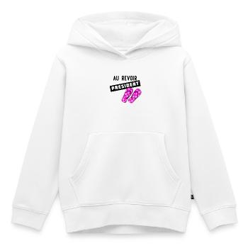 Au revoir président - Sweat Premium à capuche enfant bio - blanc - Devant - AI Model Kid Female (0cm)