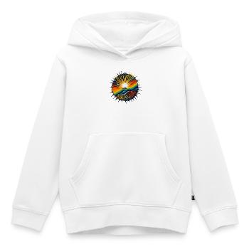 positive Energie - Kinder Premium Organic Hoodie - Weiß - Vorne - AI Model Kid Female (0cm)
