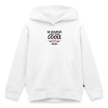 SCHLAFLOSE MAMA - SCHWANGERSCHAFT MUTTER - Kinder Premium Organic Hoodie - Weiß - Vorne - AI Model Kid Female (0cm)