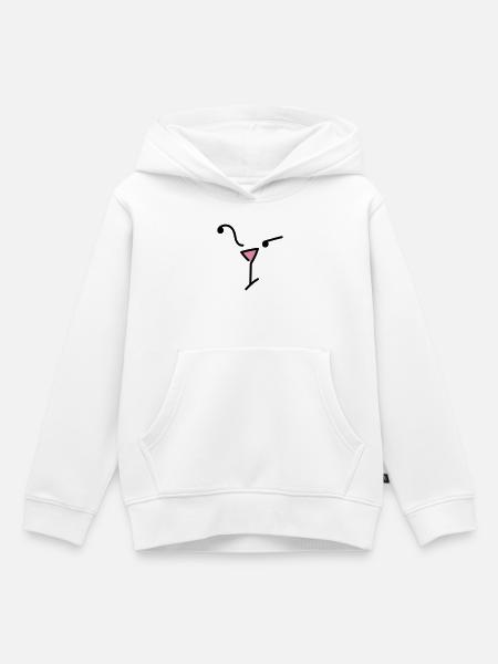 Catface, Fragender Blick - Kinder Premium Organic Hoodie - Weiß