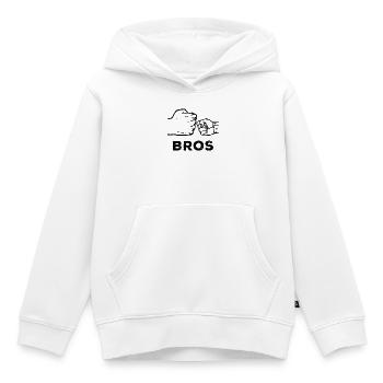 Bros Cooler Spruch Geschwister Großer Bruder - Kinder Premium Organic Hoodie - Weiß - Vorne - AI Model Kid Female (0cm)