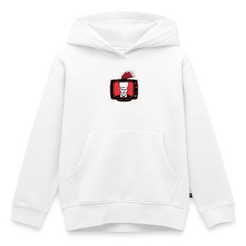 TV 01 - Sweat Premium à capuche enfant bio - blanc - Devant - AI Model Kid Female (0cm)