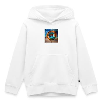 Mega Donut 01 - Kinder Premium Organic Hoodie - Weiß - Vorne - AI Model Kid Female (0cm)