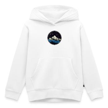 Montagne étoilée comète 01 - Sweat Premium à capuche enfant bio - blanc - Devant - AI Model Kid Female (0cm)