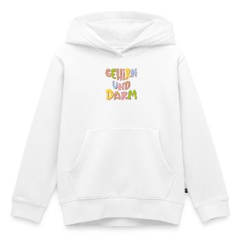 GEHIRN UND DARM - MENTALE GESUNDHEIT ACHTSAMKEIT - Kinder Premium Organic Hoodie - Weiß - Vorne - AI Model Kid Female (0cm)