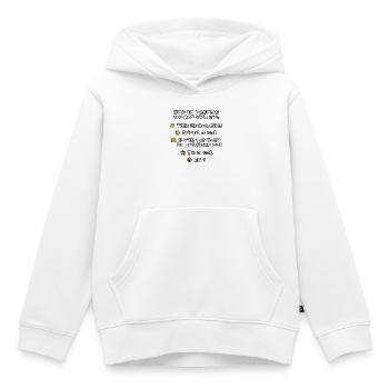 Comment se lier d’amitié avec un passionné de chats - Sweat Premium à capuche enfant bio - blanc - Devant - AI Model Kid Female (0cm)