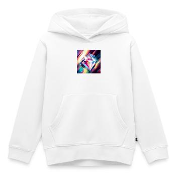Diamant - Kinder Premium Organic Hoodie - Weiß - Vorne - AI Model Kid Female (0cm)