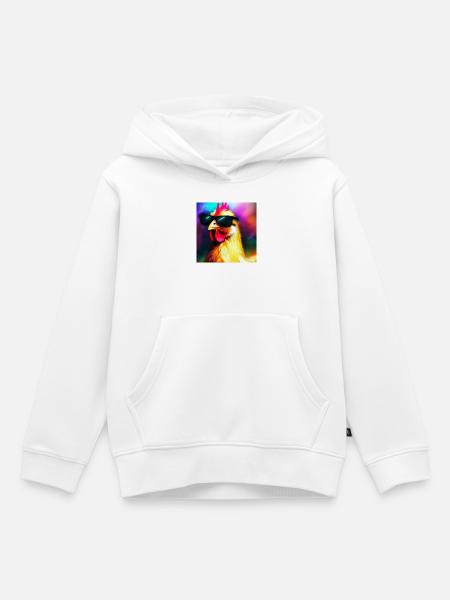 Fancy Chicken IV - Kinder Premium Organic Hoodie - Weiß