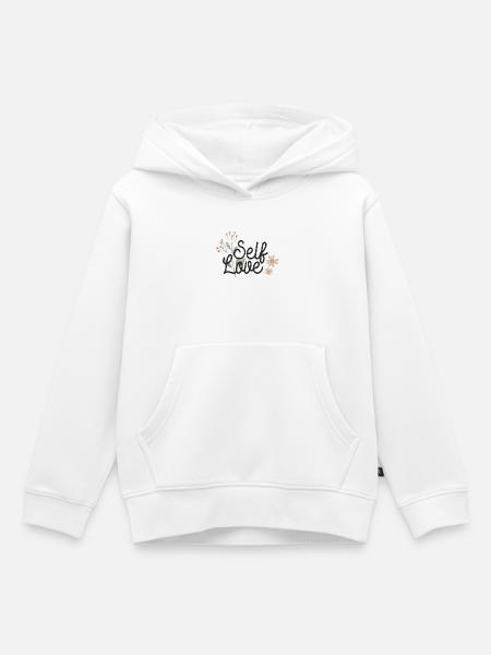 Selbstliebe - Kinder Premium Organic Hoodie - Weiß