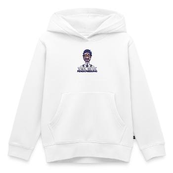 Déclaration du retraité Retraite Carrière de retraité - Sweat Premium à capuche enfant bio - blanc - Devant - AI Model Kid Female (0cm)