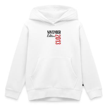 13 Jahre alt - Dreizehn Geburtstag November 2013 - Kinder Premium Organic Hoodie - Weiß - Vorne - AI Model Kid Female (0cm)