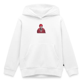 Crâne élégant - Sweat Premium à capuche enfant bio - blanc - Devant - AI Model Kid Female (0cm)