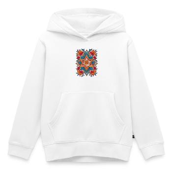 Jüdischer Stern mit Blumen - Kinder Premium Organic Hoodie - Weiß - Vorne - AI Model Kid Female (0cm)