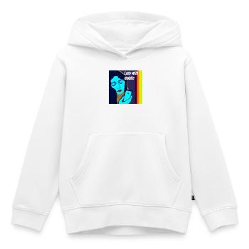 Madonna avec téléphone portable - Sweat Premium à capuche enfant bio - blanc - Devant - AI Model Kid Female (0cm)