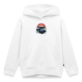 JDM voiture Japonais Rétro Voiture Racing Drifting Légende - Sweat Premium à capuche enfant bio - blanc - Devant - AI Model Kid Female (0cm)