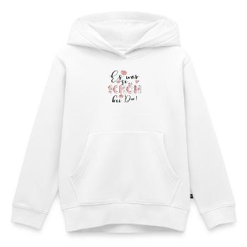 SO SCHÖN BEI DIR BESUCH - GAST GESCHENKE - Kinder Premium Organic Hoodie - Weiß - Vorne - AI Model Kid Female (0cm)