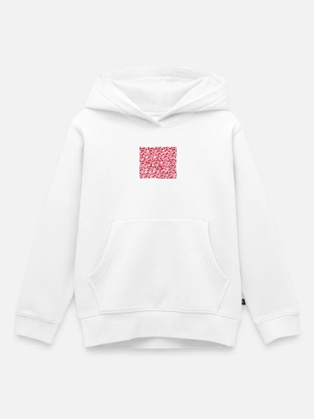 Cadeau-idee Bisous - T-shirt Bisous - Kinder Premium hoodie biologisch - wit