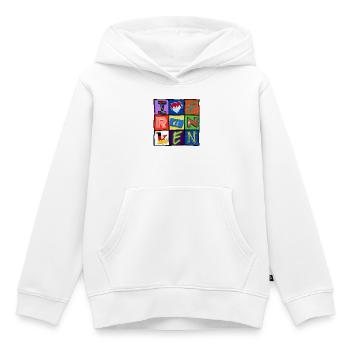J’aime la Franconie - pour les fans franconiens - Sweat Premium à capuche enfant bio - blanc - Devant - AI Model Kid Female (0cm)