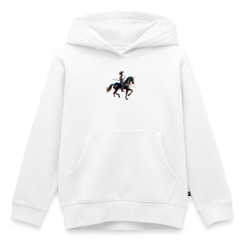 Futuristischer Roboterritter - Kinder Premium Organic Hoodie - Weiß - Vorne - AI Model Kid Female (0cm)