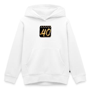 ZAHL 40 - Vierzig - 40. Geburtstag - Kinder Premium Organic Hoodie - Weiß - Vorne - AI Model Kid Female (0cm)