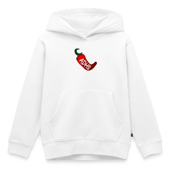 ADHS CHILISCHOTE - Kinder Premium Organic Hoodie - Weiß - Vorne - AI Model Kid Female (0cm)