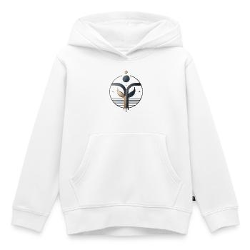 Symbole de croissance organique - Sweat Premium à capuche enfant bio - blanc - Devant - AI Model Kid Female (0cm)