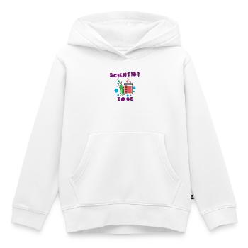 Carrière Workaholic Scientist Statement Job - Sweat Premium à capuche enfant bio - blanc - Devant - AI Model Kid Female (0cm)
